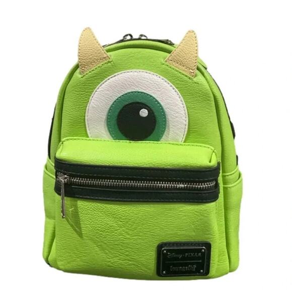 Disney Loungefly Mike Wazowski Monster Inc Mini Backpack NWT - Picture 1 of 7